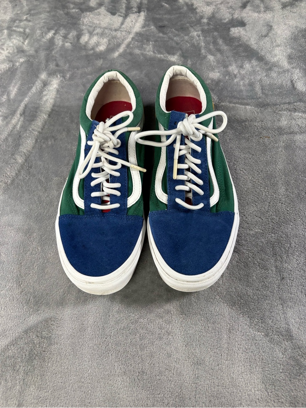 Vans Men's Two-Tone Green & Blue Low-Top Sneakers